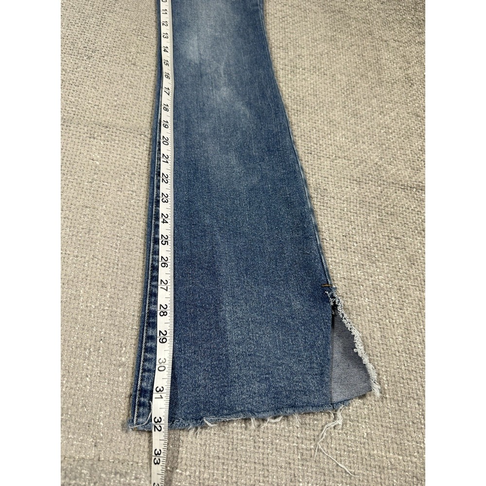 Pacsun Jeans Womens 25 28x32 Blue Low Rise Boot Stretch Frayed Hem Festival - Picture 4 of 12